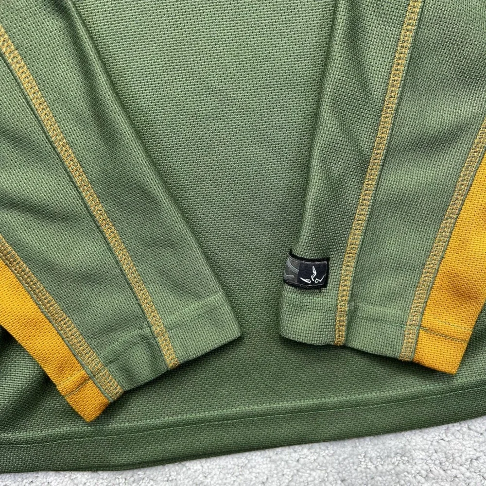 Prana Breathe Shirt Mens XL Green‎ Pullover Quarter Zip Long Sleeve Performance